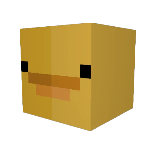 justplace Minecraft avatar head, 3D render
