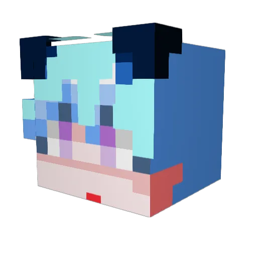 justrapman Minecraft avatar head, 3D render