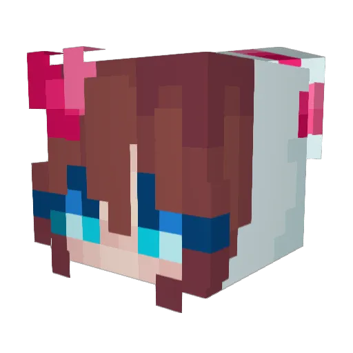 justshapes Minecraft avatar head, 3D render