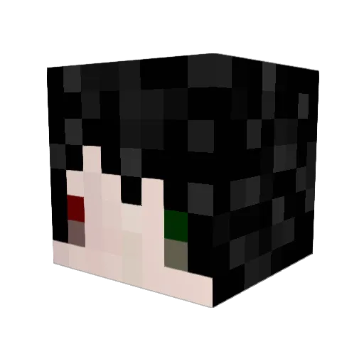 justshing Minecraft avatar head, 3D render