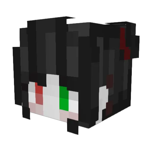 justunkwn Minecraft avatar head, 3D render