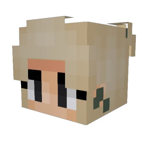 justurvalpal Minecraft avatar head, 3D render
