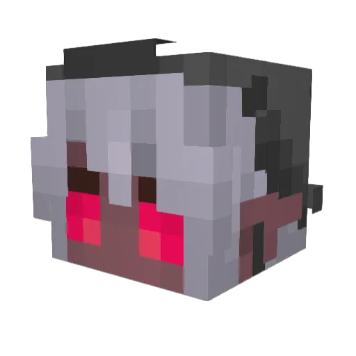justvilla94 Minecraft avatar head, 3D render