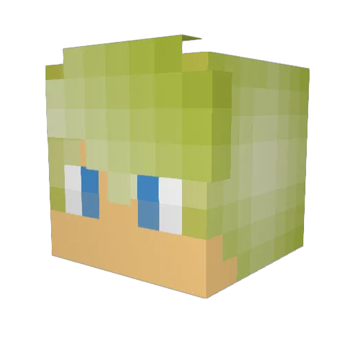 justvillain Minecraft avatar head, 3D render