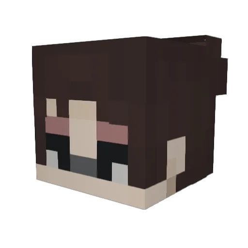 justyyyyy Minecraft avatar head, 3D render