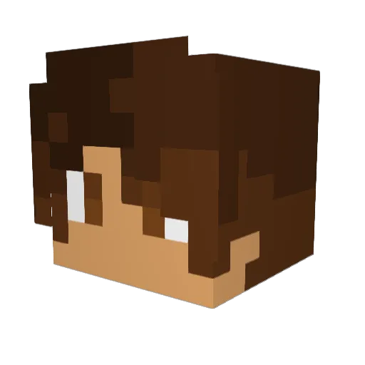 justzoxin Minecraft avatar head, 3D render