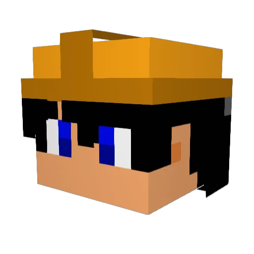 jutsz Minecraft avatar head, 3D render