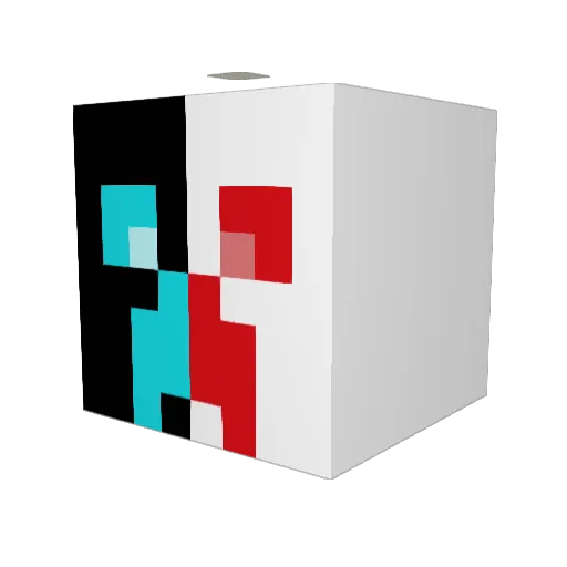 jutztuz Minecraft avatar head, 3D render