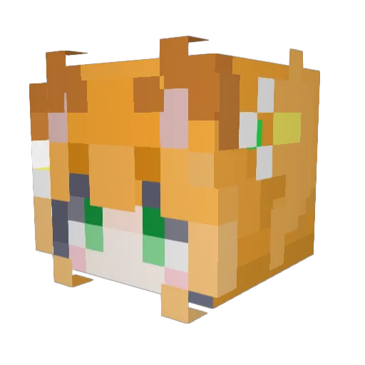 juu8 Minecraft avatar head, 3D render