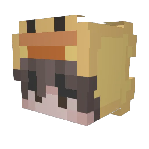 juuOnTime Minecraft avatar head, 3D render