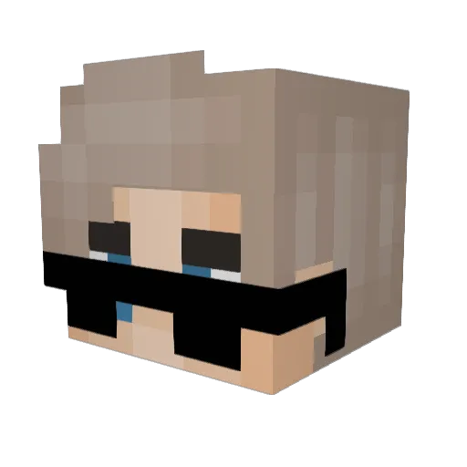 juulbuzz Minecraft avatar head, 3D render