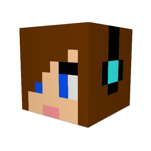 juuleczka Minecraft avatar head, 3D render