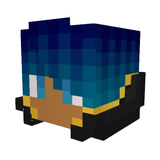 juulfiendd Minecraft avatar head, 3D render