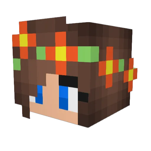 juuliamaae_ Minecraft avatar head, 3D render