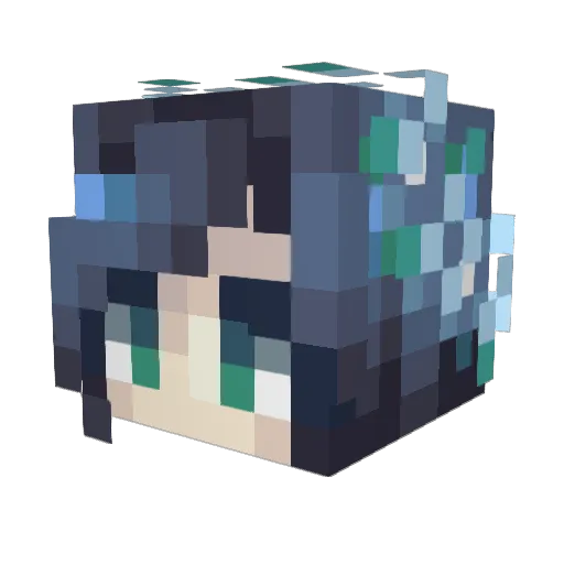 juulzi Minecraft avatar head, 3D render