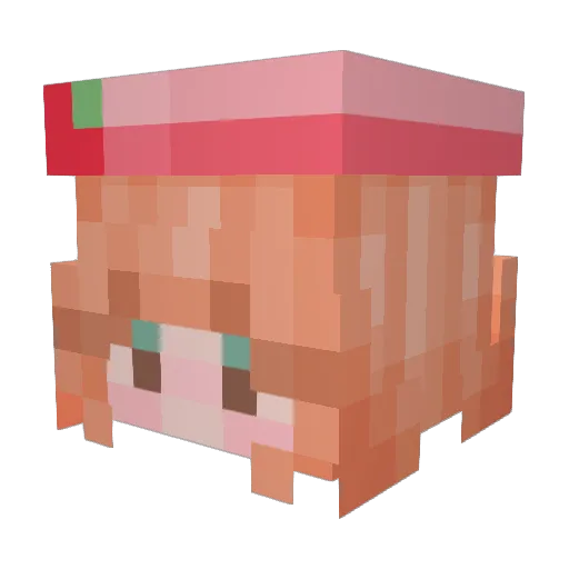 juunebugss Minecraft avatar head, 3D render