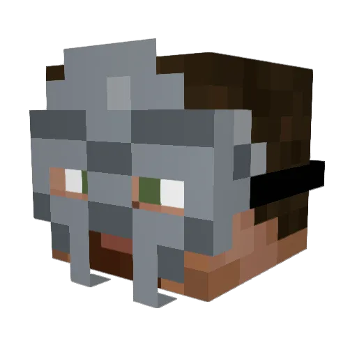 juustin67r Minecraft avatar head, 3D render