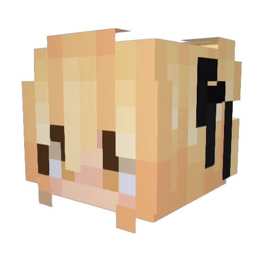 juuudx Minecraft avatar head, 3D render