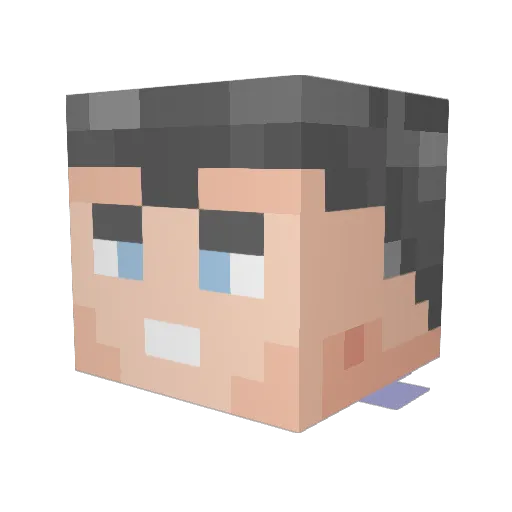 juventus0 Minecraft avatar head, 3D render