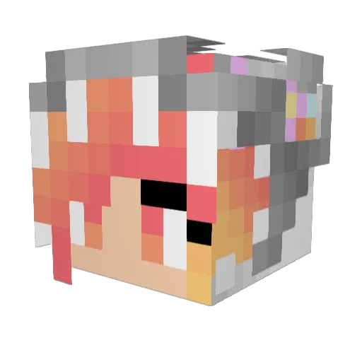 juvero Minecraft avatar head, 3D render