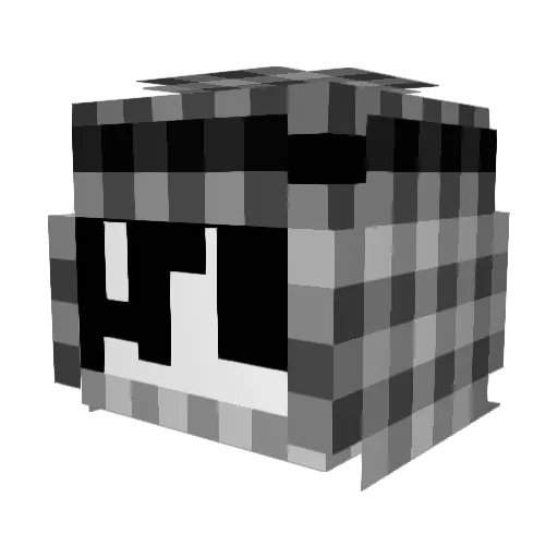 juvko Minecraft avatar head, 3D render