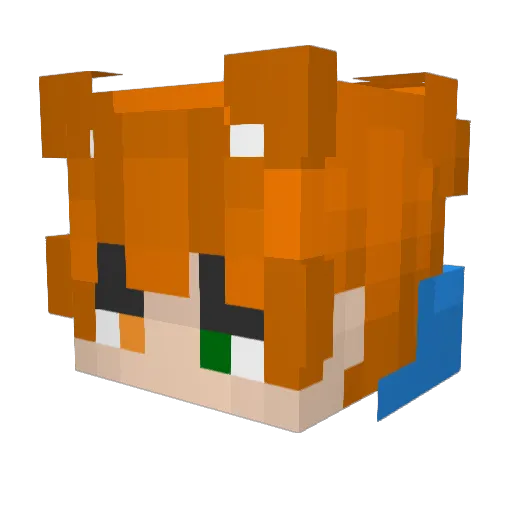 juwoj Minecraft avatar head, 3D render