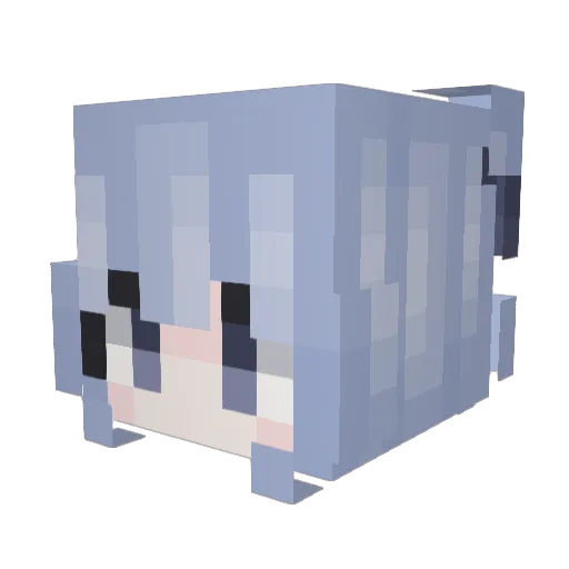 jux_x Minecraft avatar head, 3D render