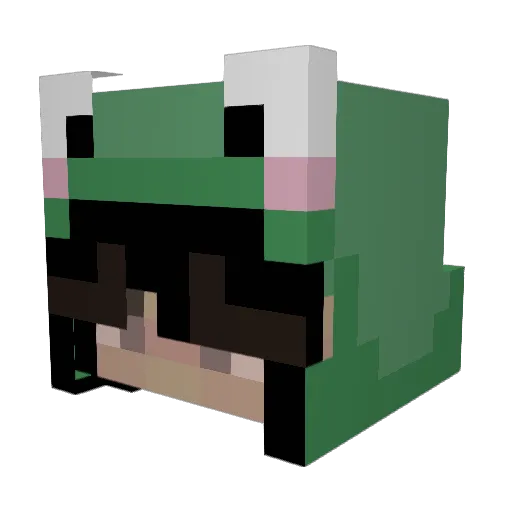 juxx1ia Minecraft avatar head, 3D render