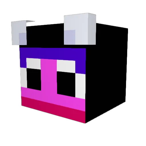 juyalite Minecraft avatar head, 3D render