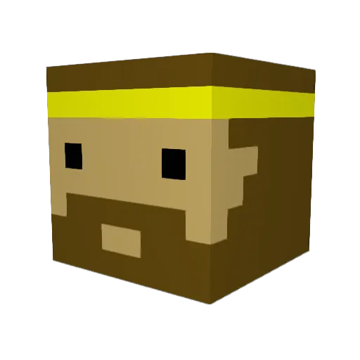 juyvn Minecraft avatar head, 3D render