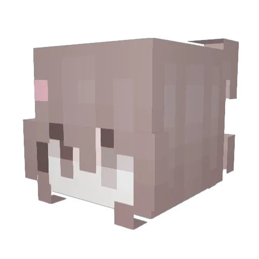 juzoku Minecraft avatar head, 3D render