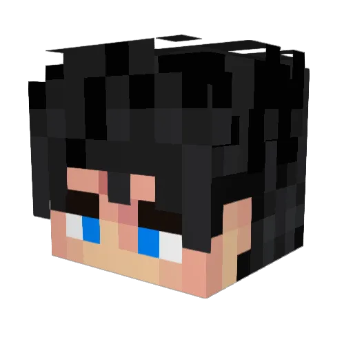 juzou_ Minecraft avatar head, 3D render