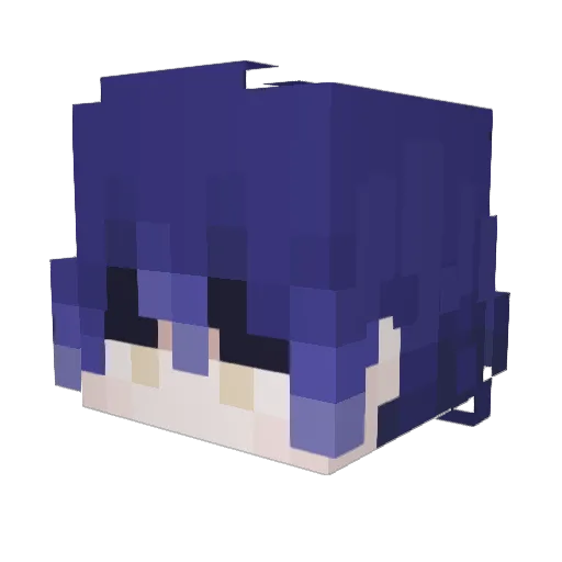 juzukei Minecraft avatar head, 3D render