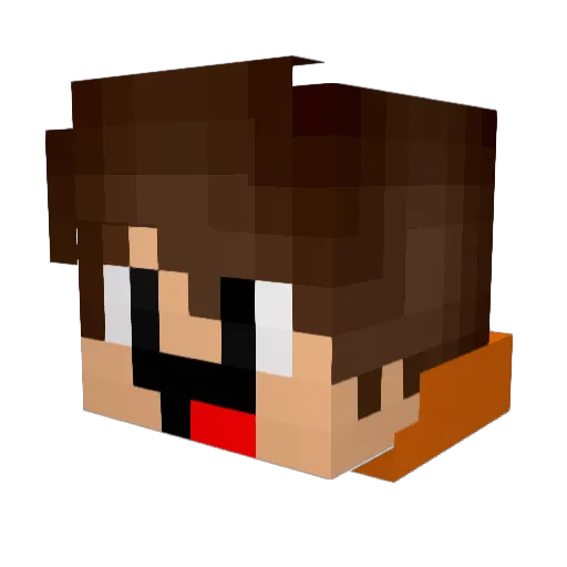 jvevf Minecraft avatar head, 3D render