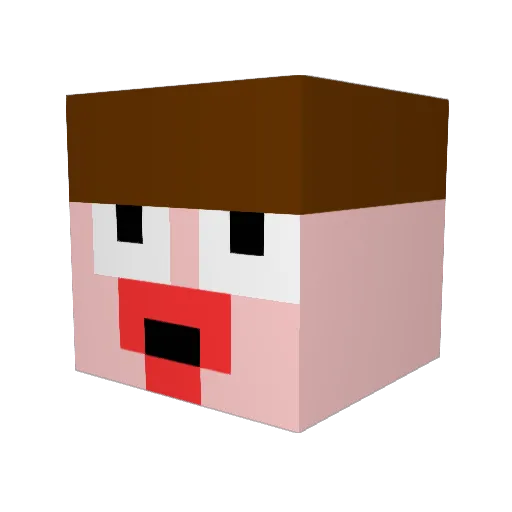 jvh321 Minecraft avatar head, 3D render