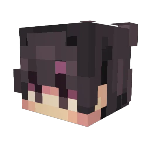 jvkaq Minecraft avatar head, 3D render