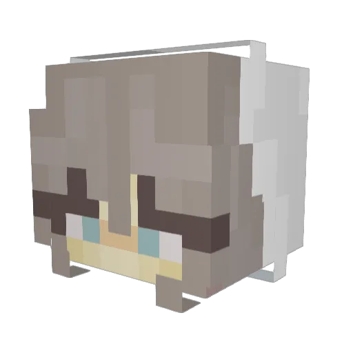 jvniefox Minecraft avatar head, 3D render