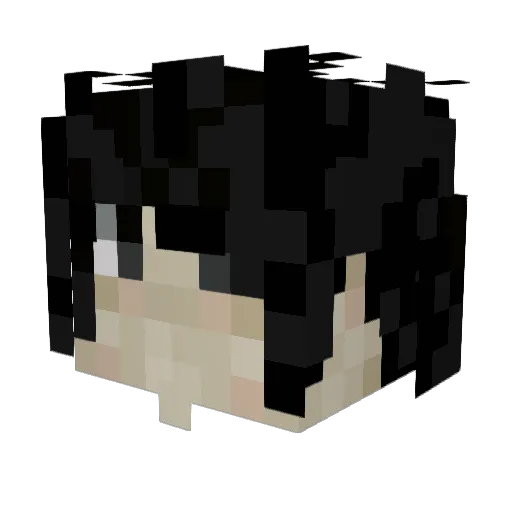 jvnkI Minecraft avatar head, 3D render