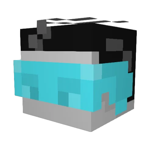 jvrussi Minecraft avatar head, 3D render