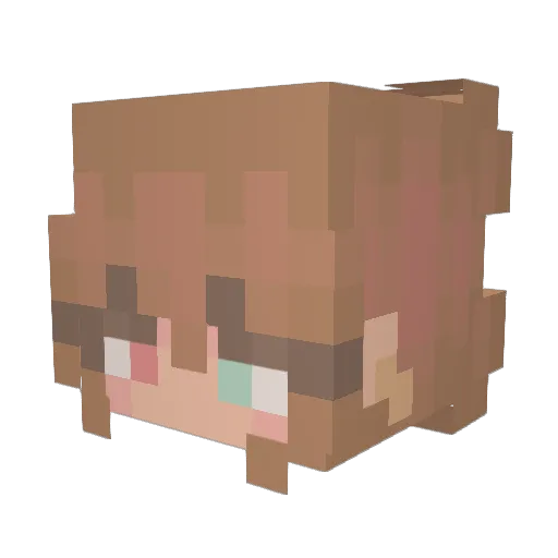 jvstness Minecraft avatar head, 3D render