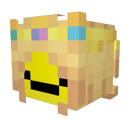 jvzx_0 Minecraft avatar head, 3D render