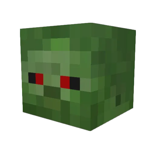 jw1107 Minecraft avatar head, 3D render
