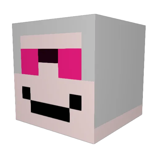 jw4_10 Minecraft avatar head, 3D render