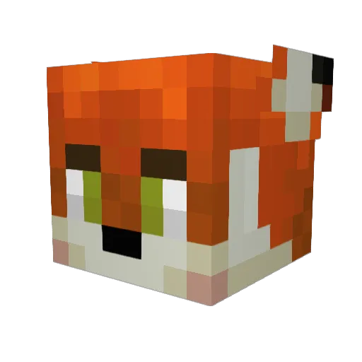 jwa_0021 Minecraft avatar head, 3D render