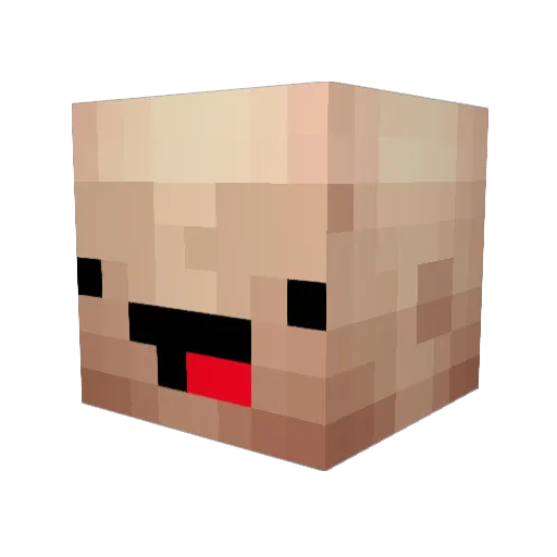 jwcold Minecraft avatar head, 3D render