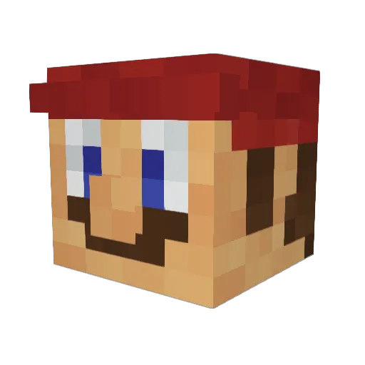 jwoooj Minecraft avatar head, 3D render