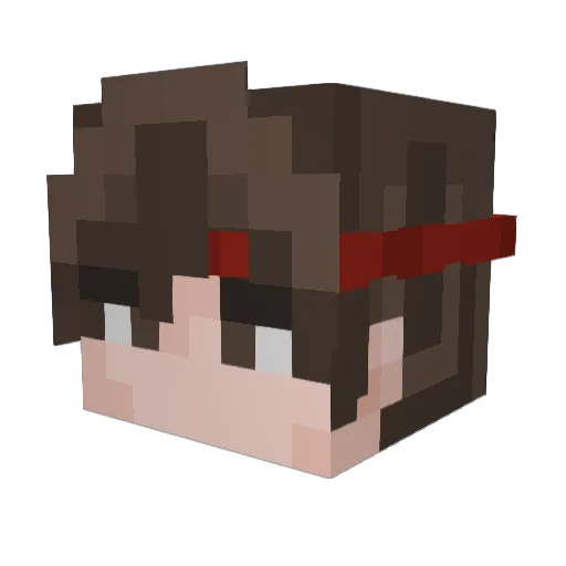 jwords Minecraft avatar head, 3D render