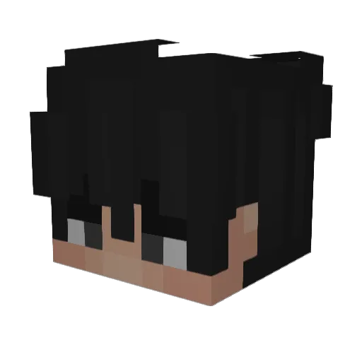 jwvii Minecraft avatar head, 3D render