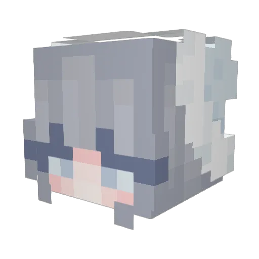 jwwf Minecraft avatar head, 3D render