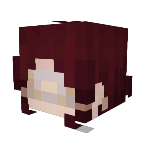 jxaki Minecraft avatar head, 3D render
